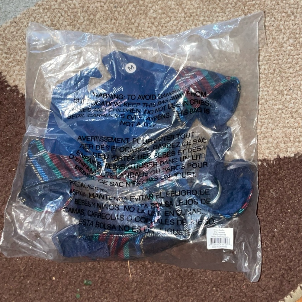 Vera Bradley 
Tartan Plaid dog harness 
NIP marked Medium
